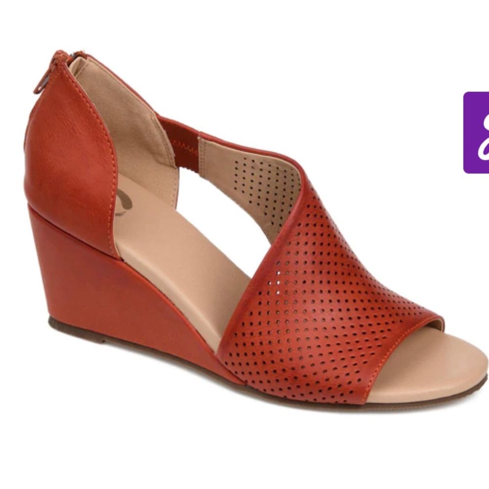Brand New - Journee Collection Aretha Wedge Heel in Rust color.